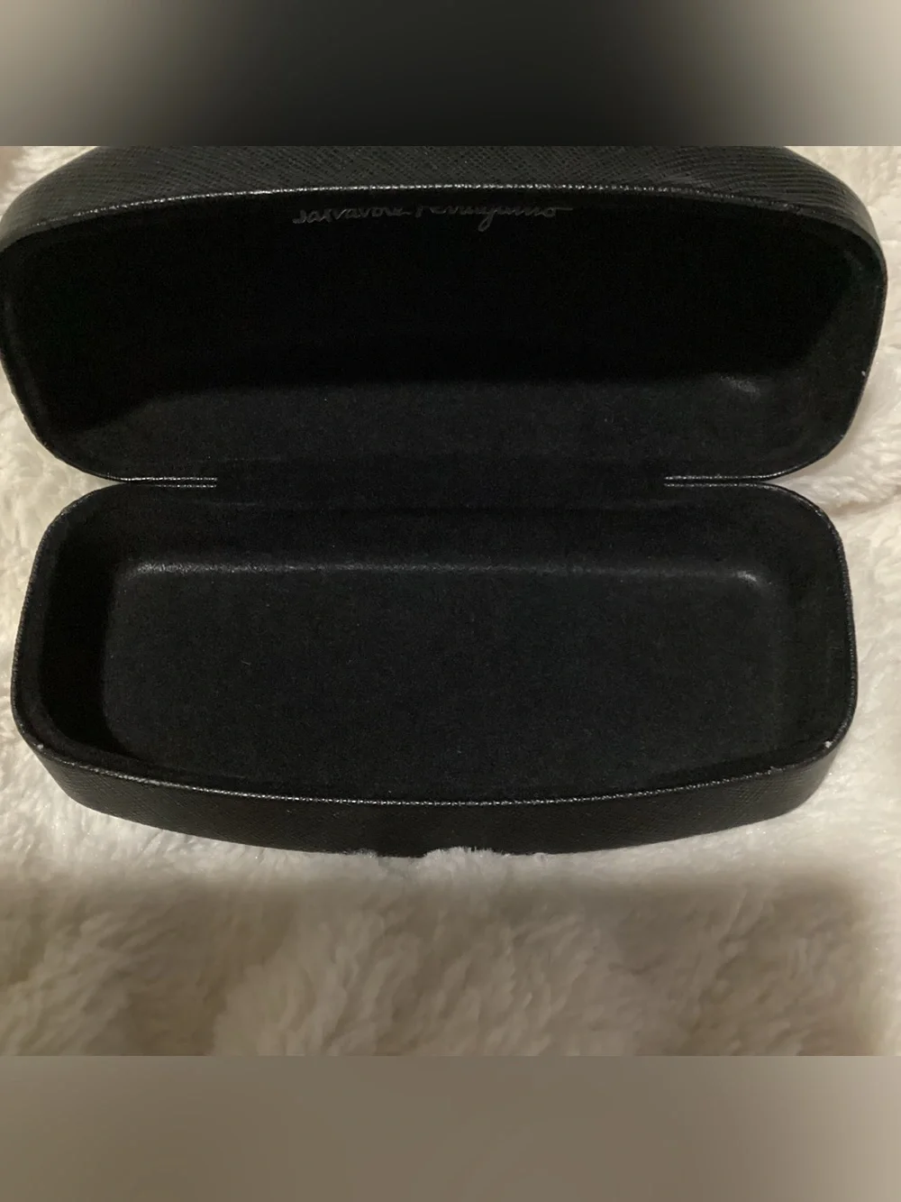 Salvadore Ferragamo Sunglasses Glasses Case, Black Hard Clamshell